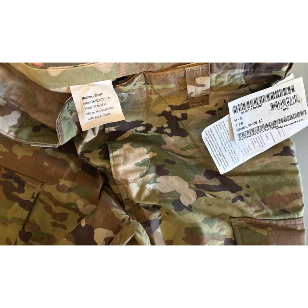 US Army AF Hot Weather Combat Uniform Pants Sz Medium Short‎ Camo NWT - Picture 3 of 4